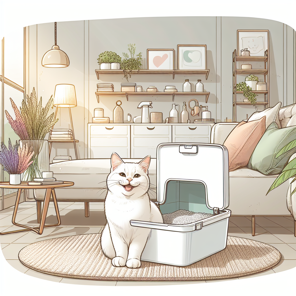 Chat curieux observant une litière automatique moderne et fiable en fonctionnement