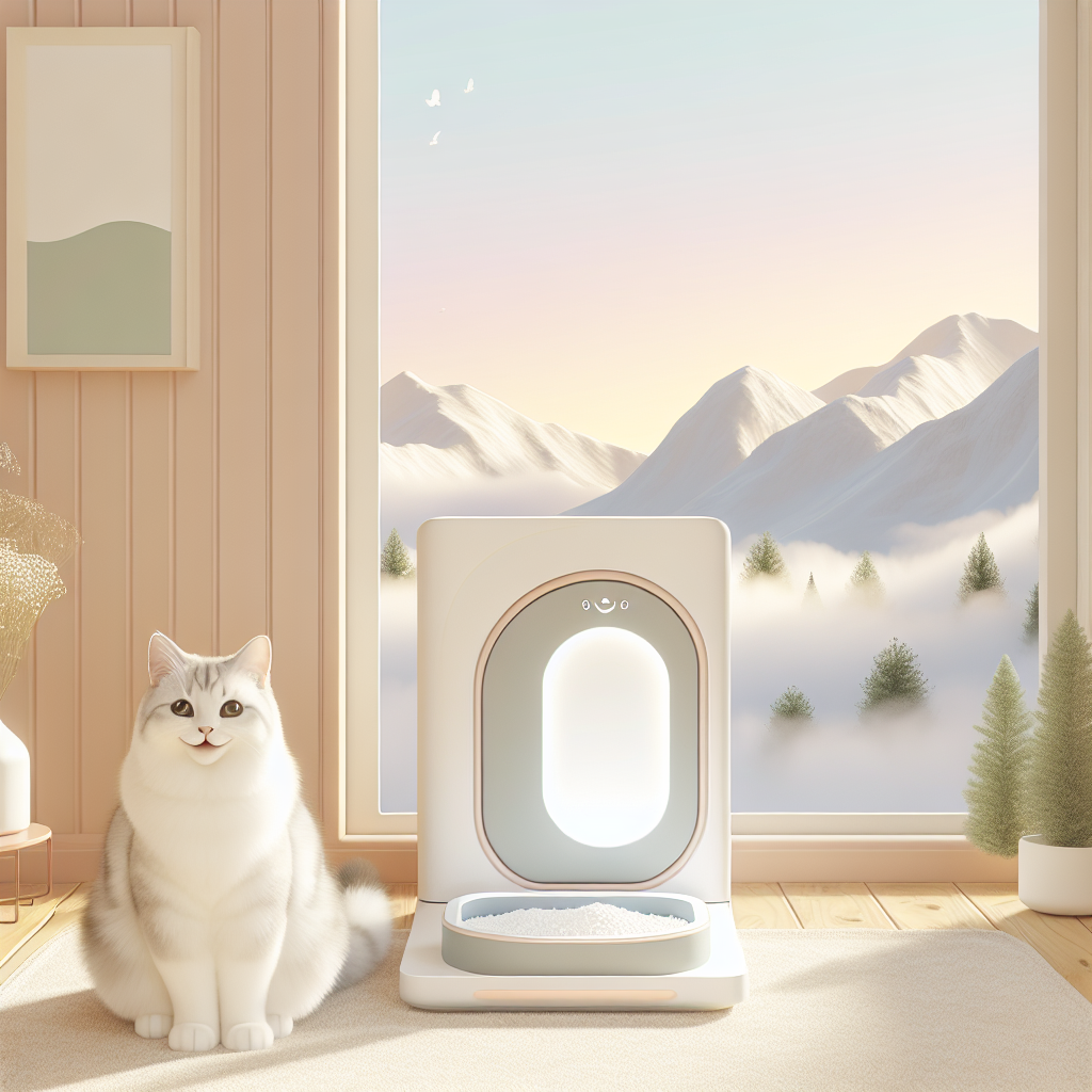 Deux chats dans des zones séparées d'un salon moderne, illustrant la cohabitation apaisée entre félins