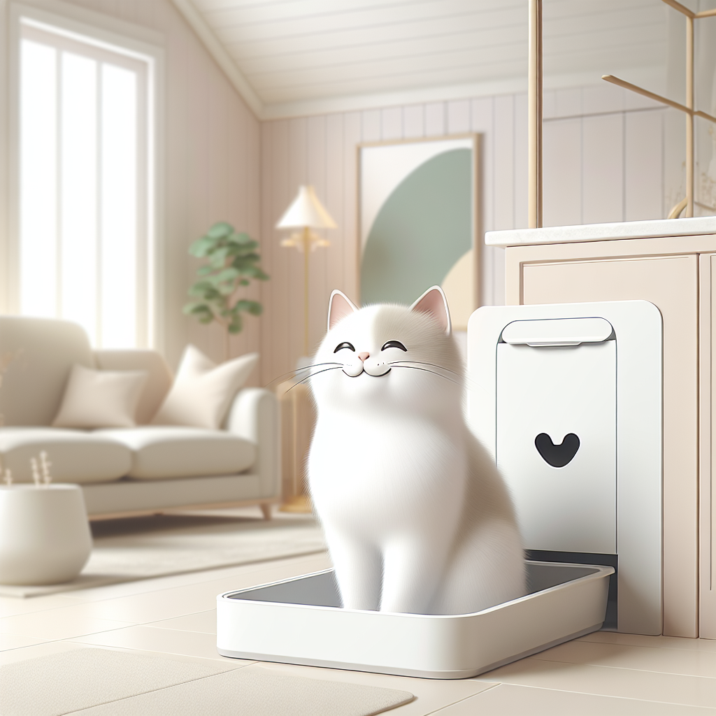 Chat tigré mangeant des croquettes Carnilove dans une gamelle moderne sur un sol de cuisine