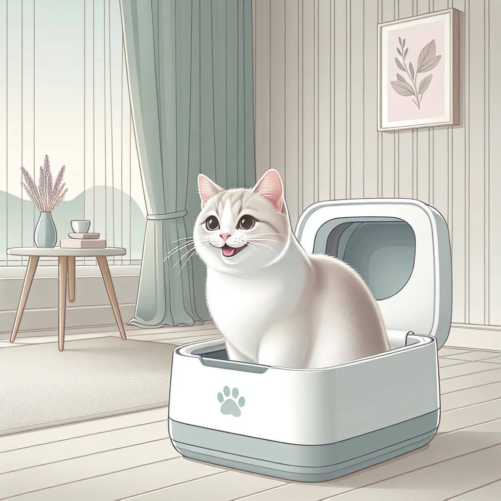 Chat tigré mangeant des croquettes sans poulet dans une gamelle moderne, environnement propre et apaisant