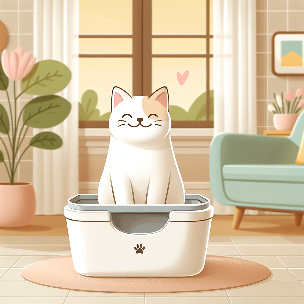 Chat tigré mangeant des croquettes hypoallergéniques dans une gamelle moderne sur un tapis en bois clair