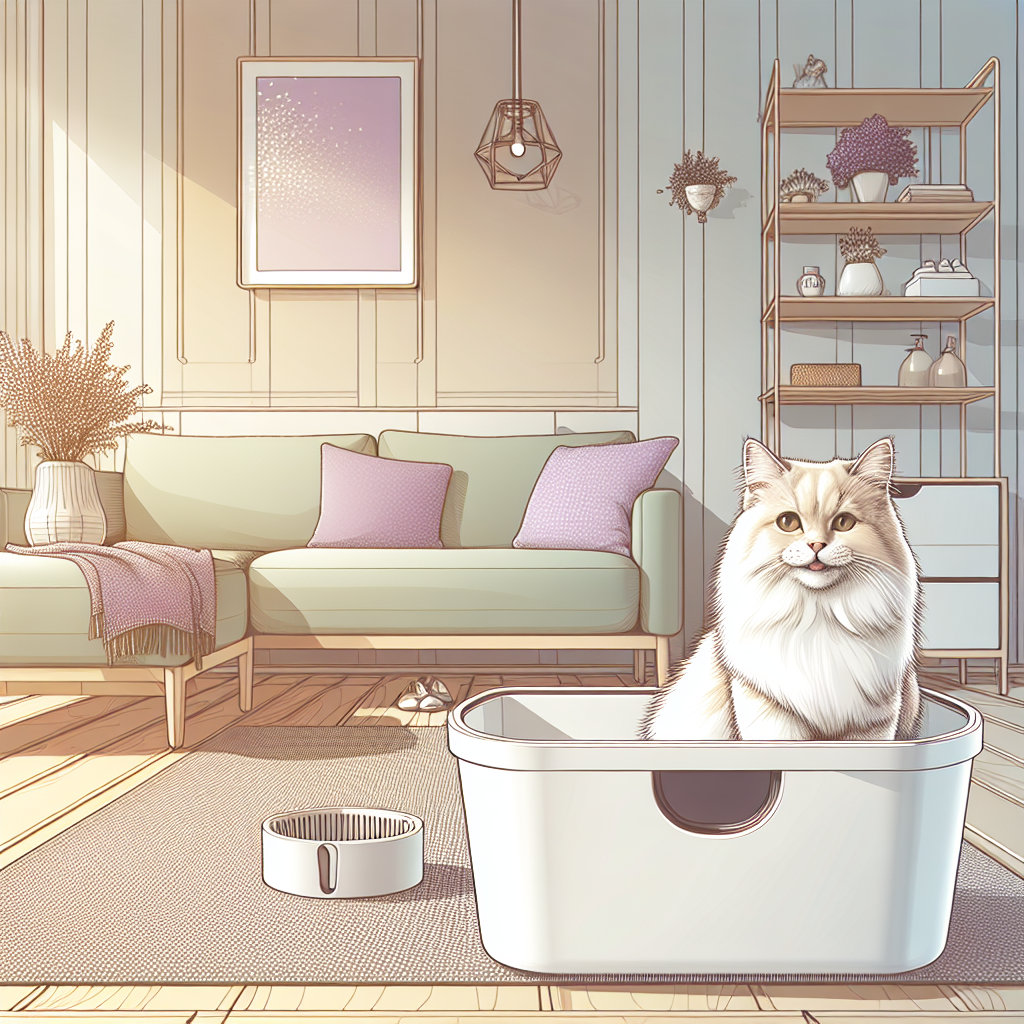 Chat tigré mangeant des croquettes sans céréales dans une gamelle moderne, avec un air satisfait et un pelage brillant