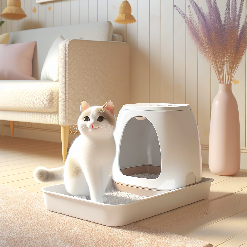 Chat tigré mangeant des croquettes vétérinaires dans une gamelle moderne, dans un intérieur lumineux et soigné