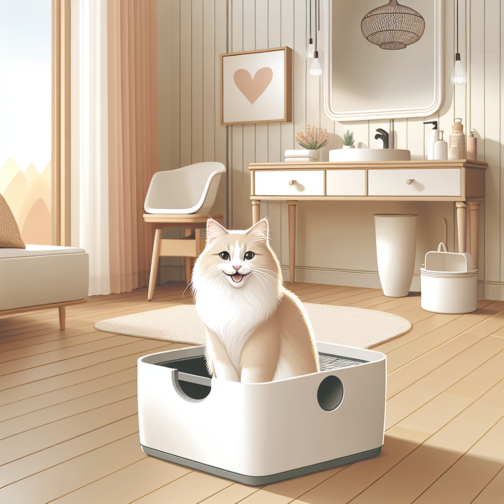 Femme enceinte souriante caressant tendrement son chat dans un salon lumineux et moderne