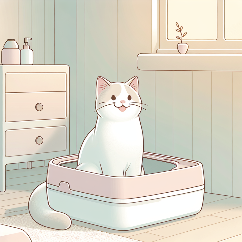 Plusieurs chats utilisant une litière automatique moderne dans un intérieur contemporain et lumineux