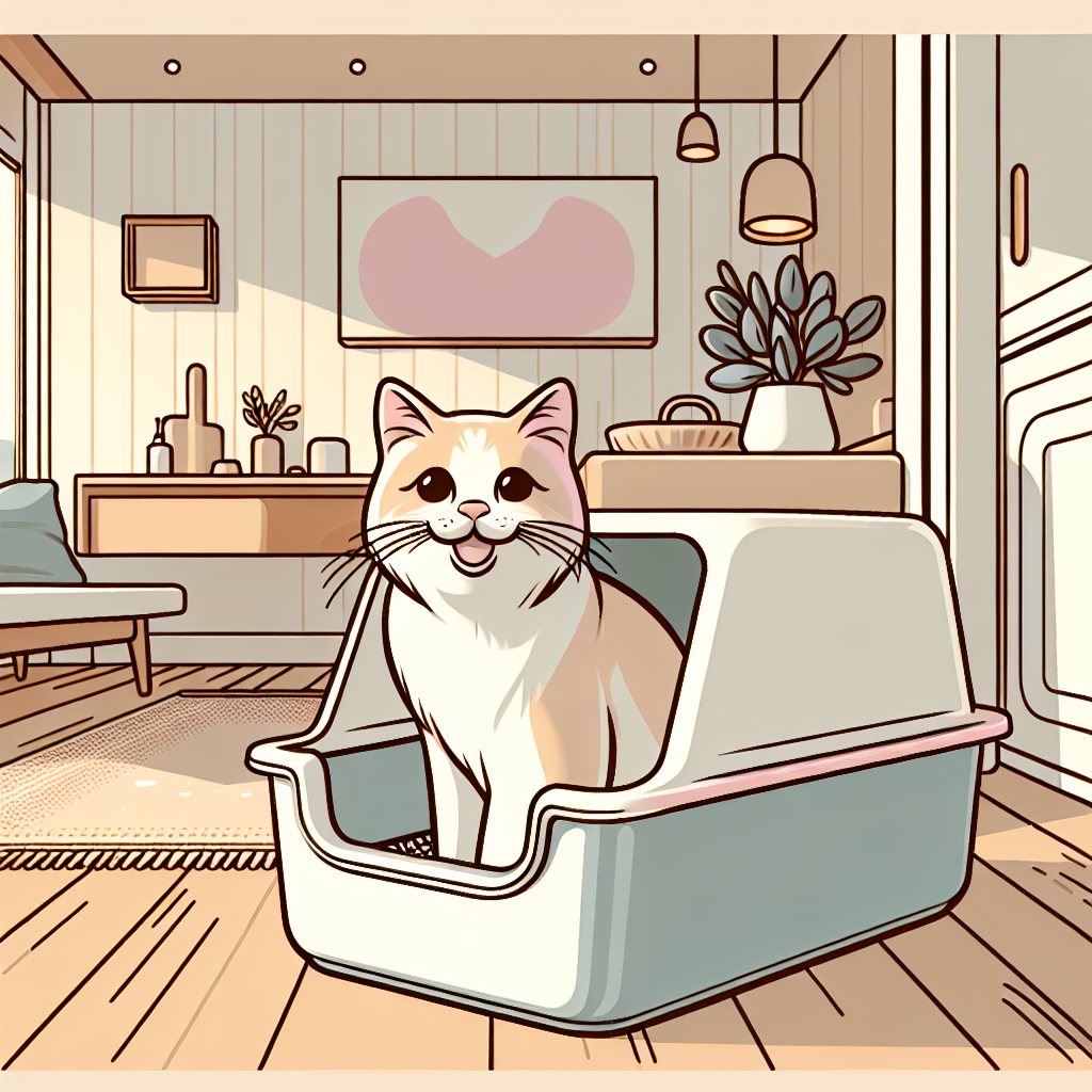 Chat tigré mangeant des croquettes sans céréales dans une gamelle moderne sur un sol carrelé