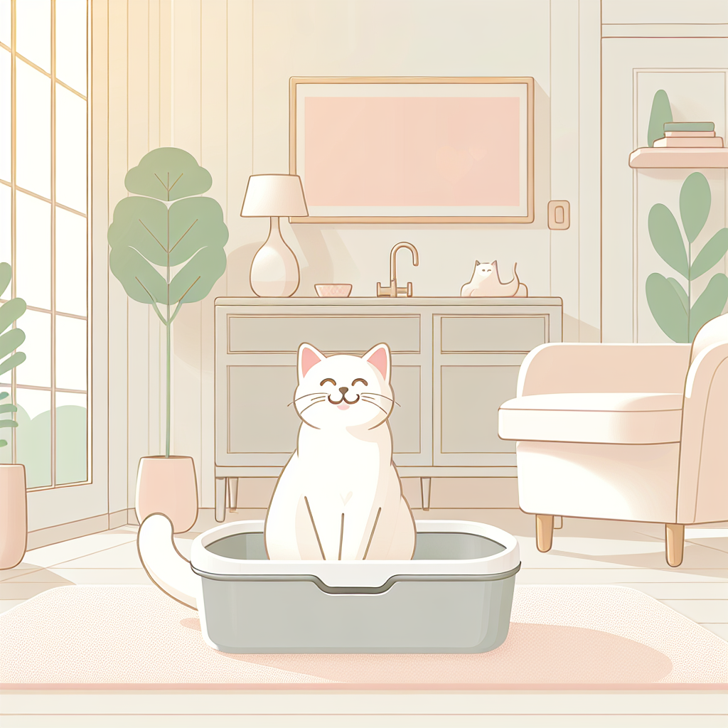 Chat élégant mangeant des croquettes premium dans une gamelle moderne, avec des packagings de croquettes haut de gamme en arrière-plan