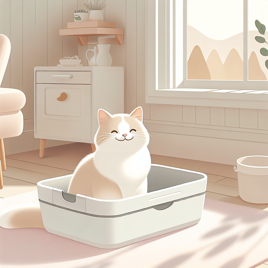 Chat tigré mangeant des croquettes sans céréales dans une gamelle moderne sur un tapis élégant