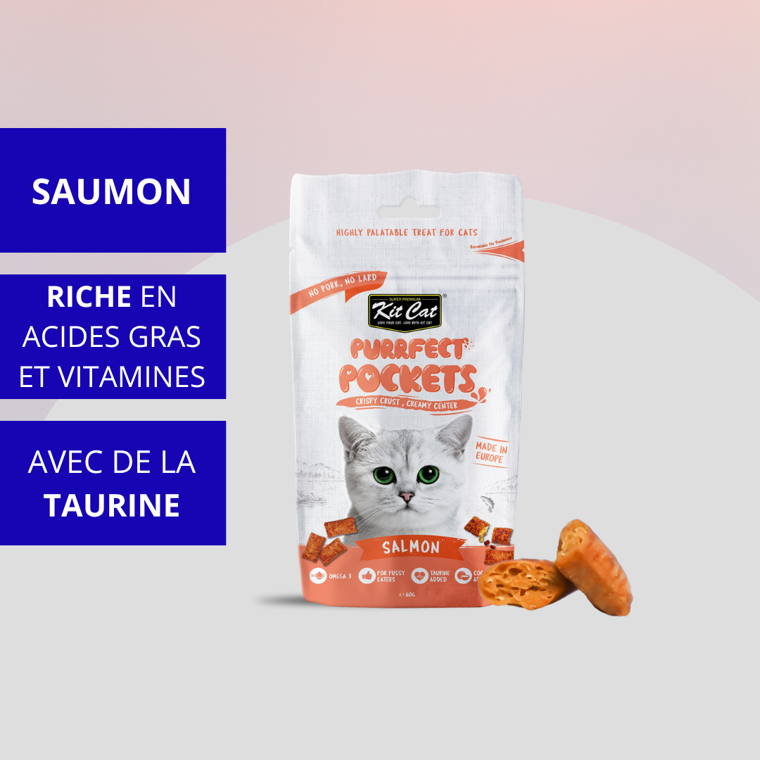 Kit Cat Purrfect Pockets - Saumon 60g