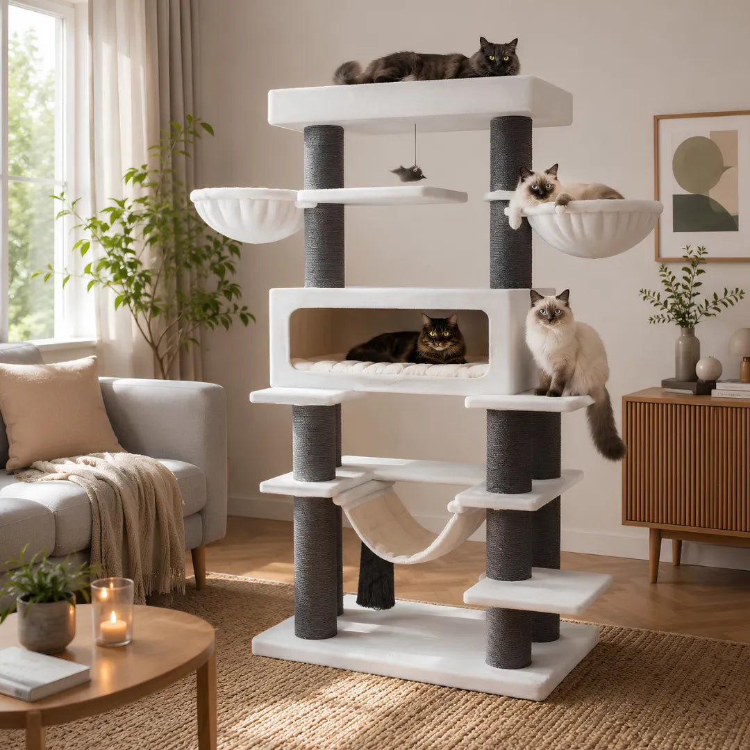 Arbre à chat Lookout 198 - Blanc cassé