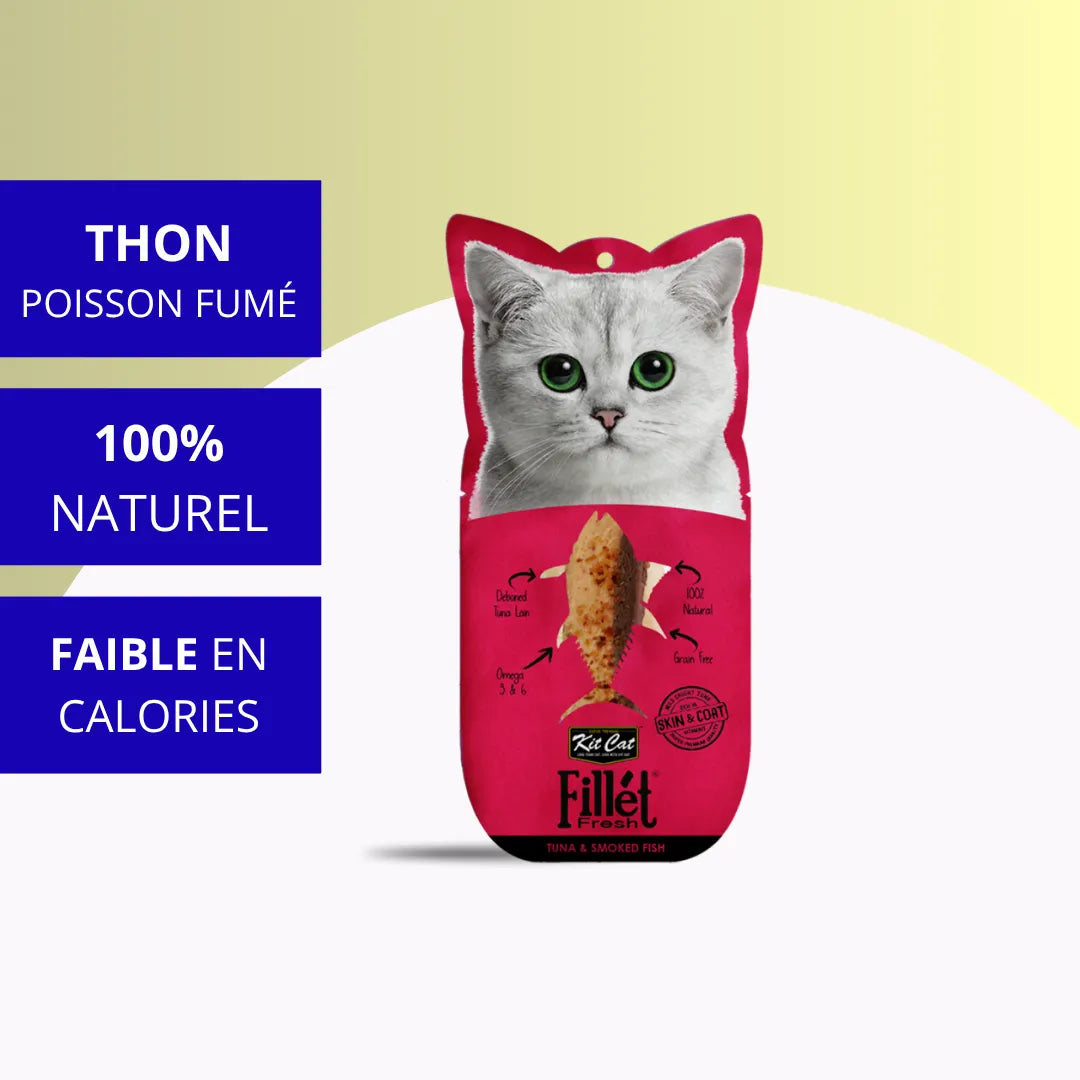 Kit Cat Filet Frais - Thon et Poisson Fumé 30g