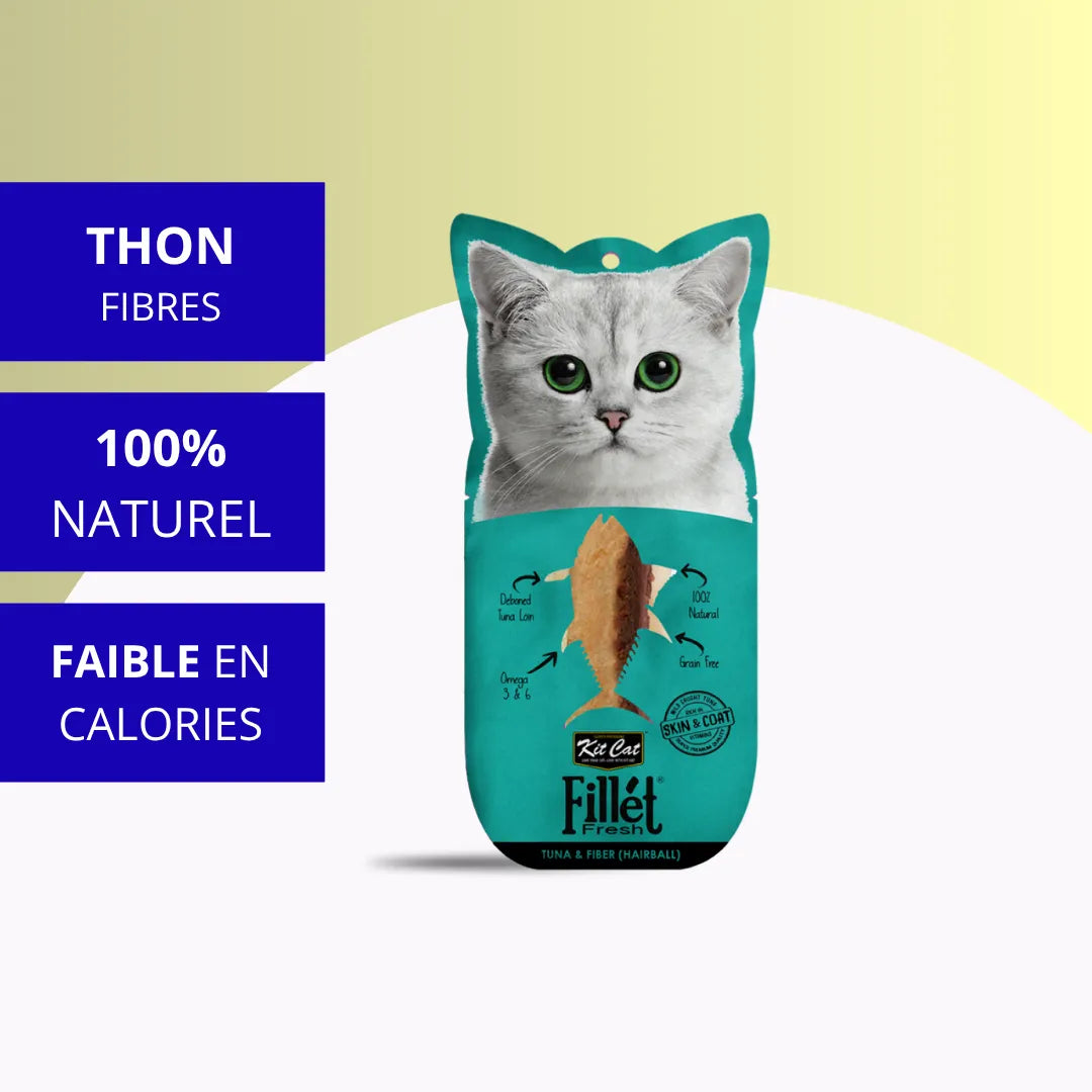 Kit Cat Filet Frais - Thon et Fibres (Boules de Poils) 30g