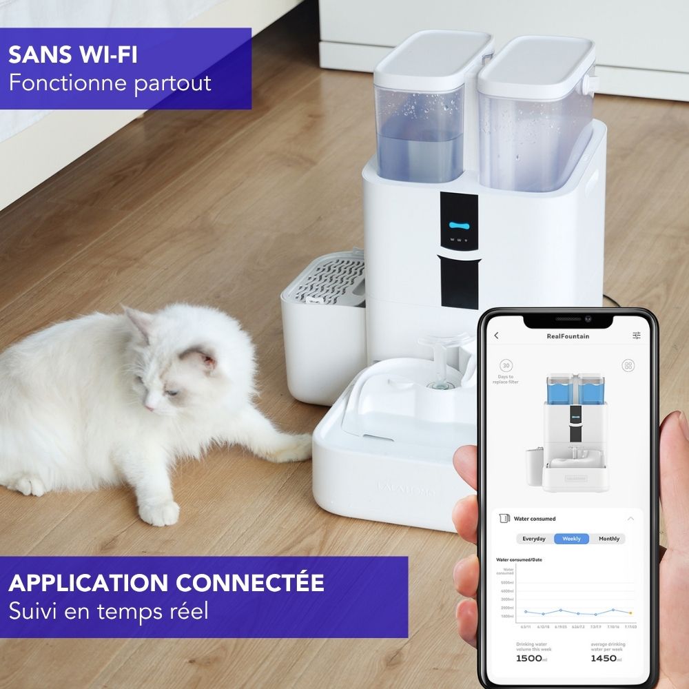 Fontaine intelligente pour chat et chien
