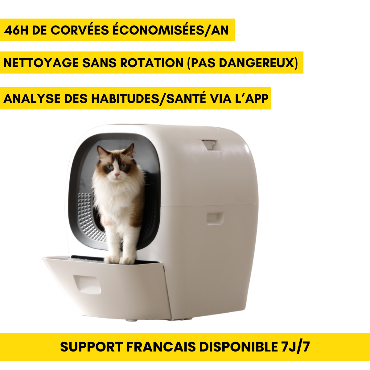 La seule litière 100% AUTOMATIQUE  – Lalahome