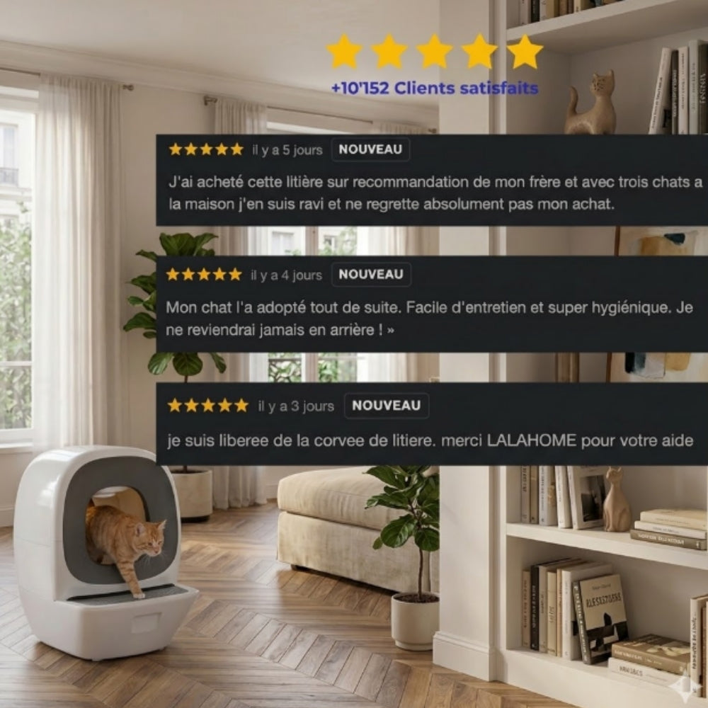 The only 100% AUTOMATIC litter box – LALAHOME