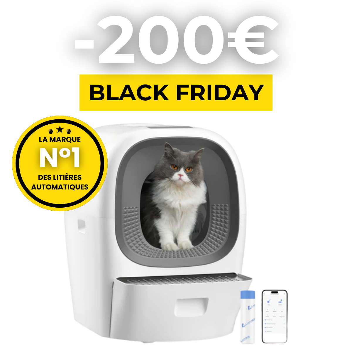 La seule litière 100% AUTOMATIQUE  – Lalahome