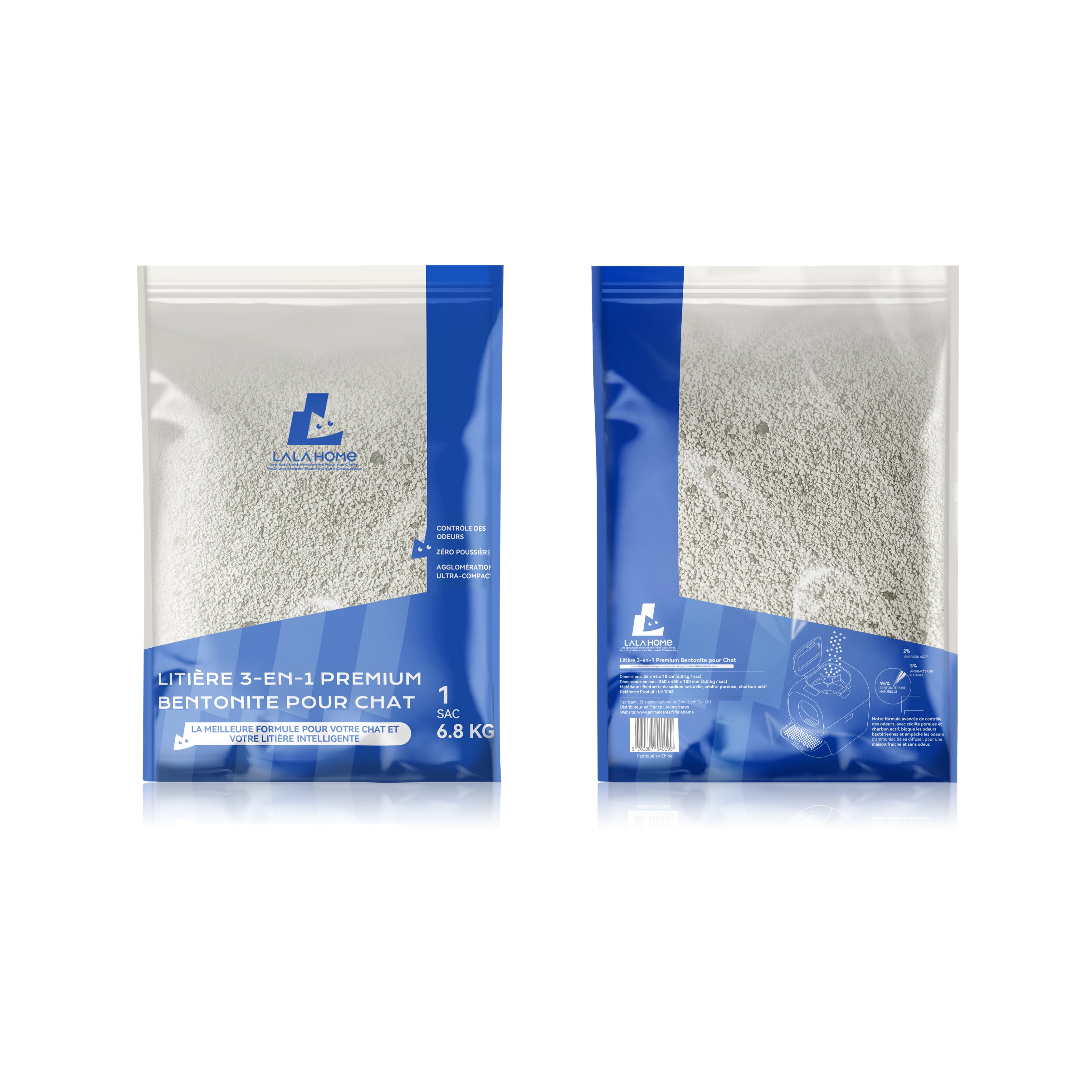 Litière 3-en-1 Premium Bentonite