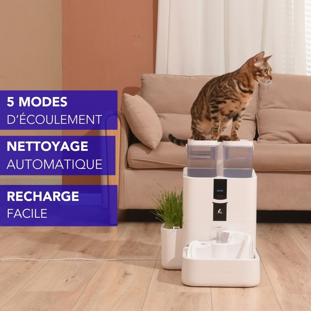 Fontaine intelligente pour chat et chien
