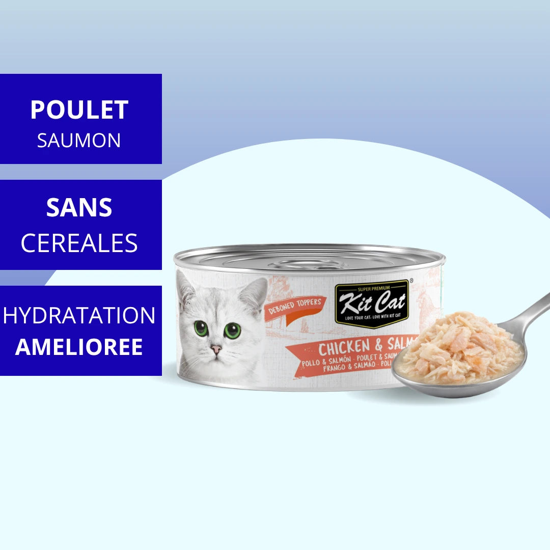 Gelée pour Chat Poulet & Saumon 80g - Kit Cat Toppers