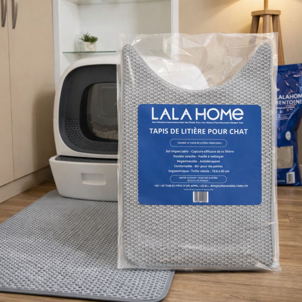 Tapis de litière chat double couche