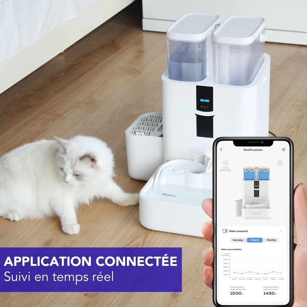 Fontaine intelligente pour chat et chien