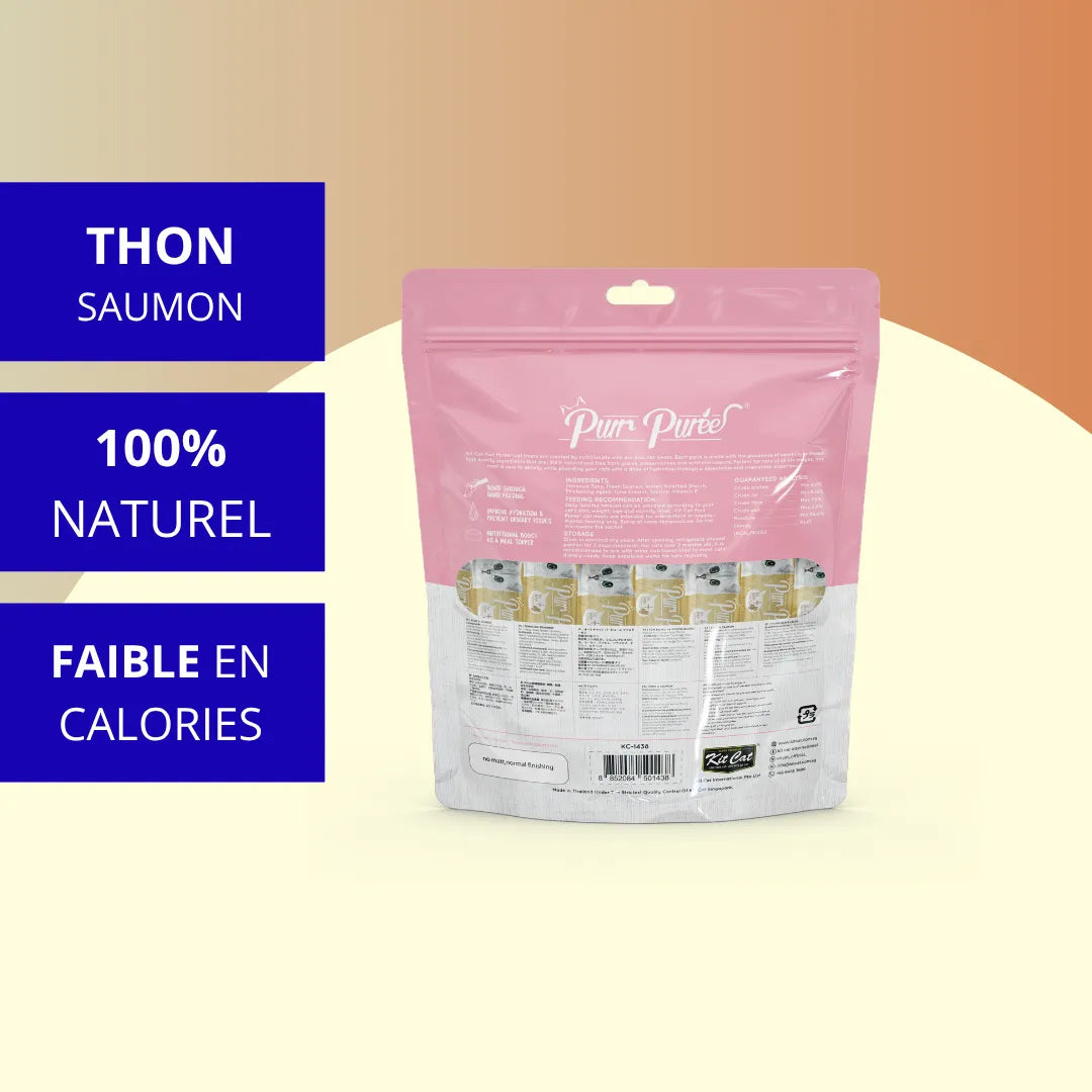 Kit Cat PurrPuree Value Pack - Thon et Saumon 40x15g