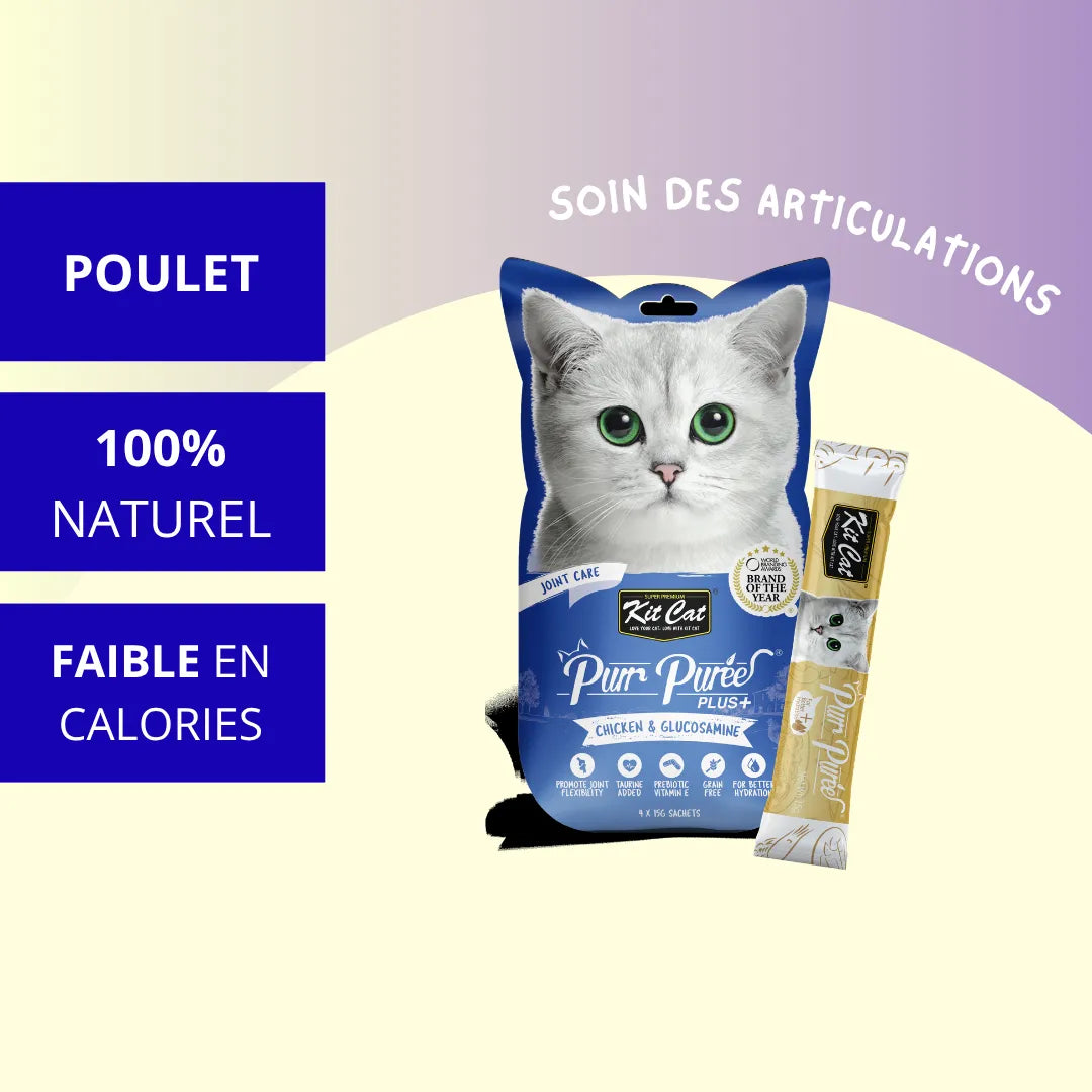 Kit Cat PurrPureePLUS - Poulet (Soin des articulations) 60g